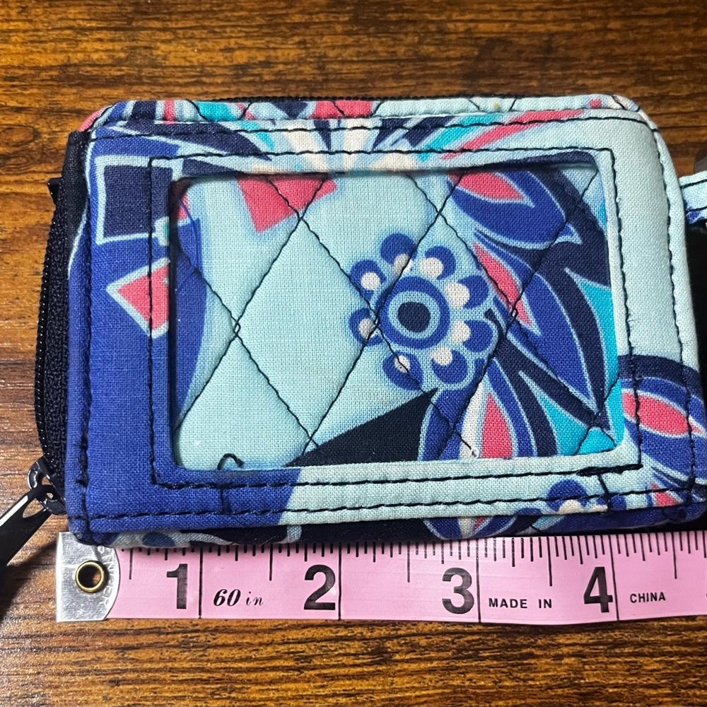 Vera Bradley Navy Blue Floral Quilted Wristlet Clutch - Picture 6 of 7